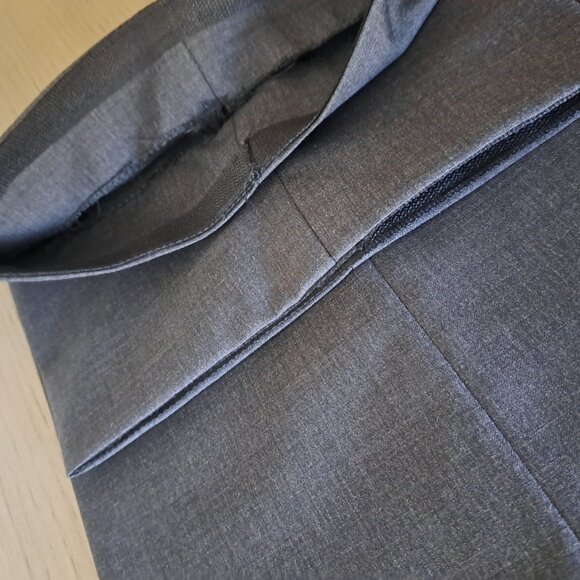 VALENTINO Luxury Men’s Gray Wool Pants Flat Front Dress Trousers IT 56R /40 US - Picture 10 of 15